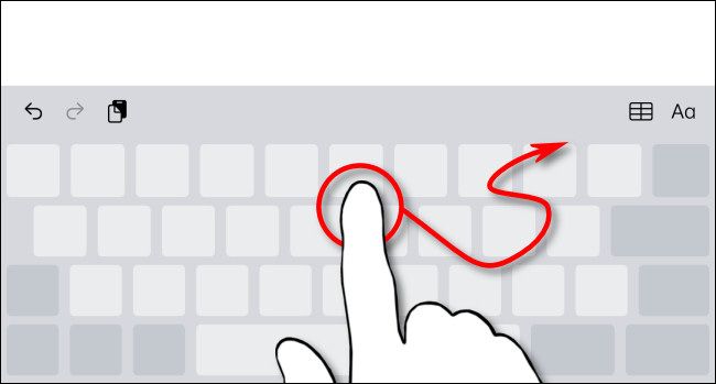 Move your finger around on the iPad virtual trackpad to move the cursor.