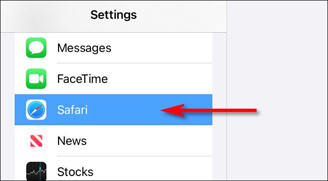 google settings on ipad safari