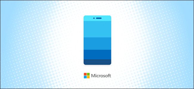Microsoft Windows Your Phone Icon on a blue halftone background