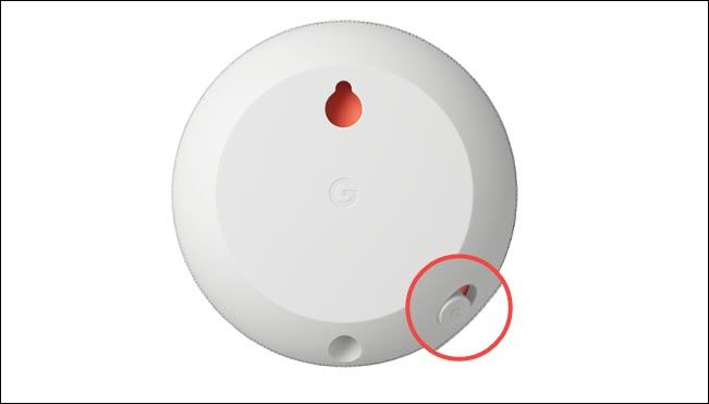 google nest mini mute switch
