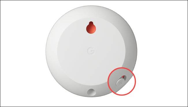 google nest mini mute switch