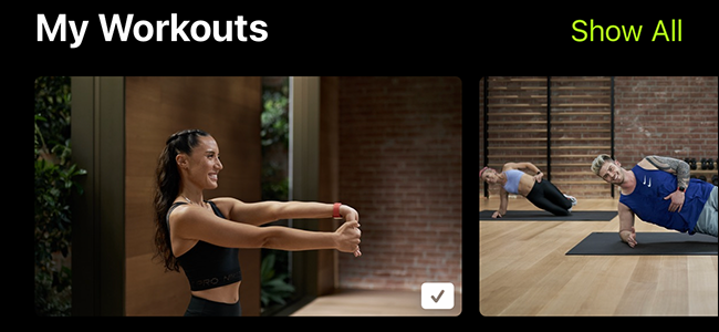 preview image showing my workouts on apple fitness+