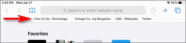 favorites safari ipad