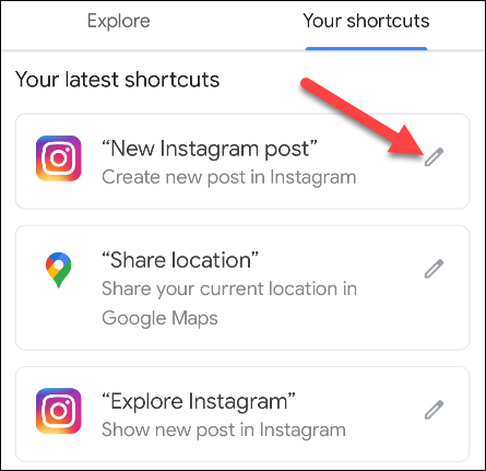 your shortcuts
