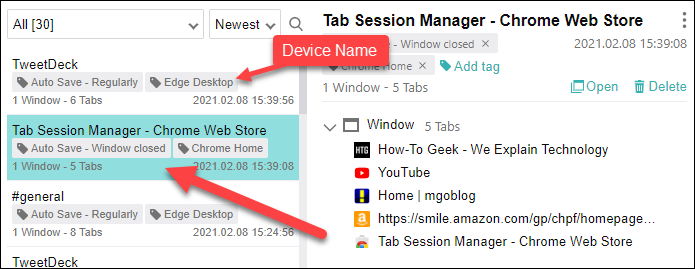 tab session manager details