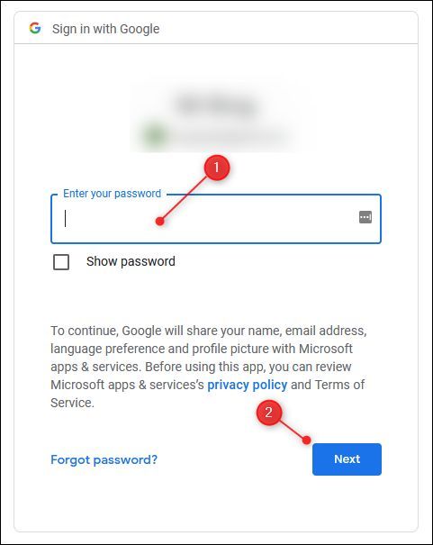 Gmail's password field.