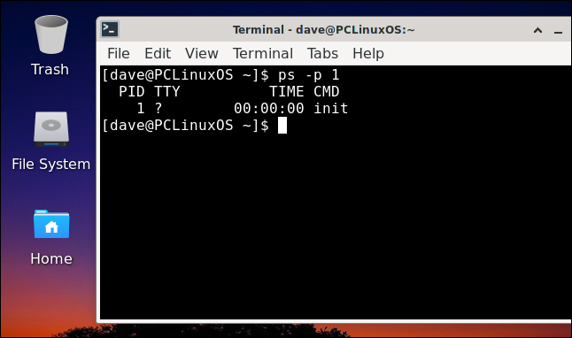 PCLinuxOS desktop with a terminal window open