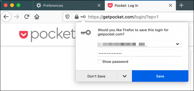 Annoying Save Login Popup in Firefox