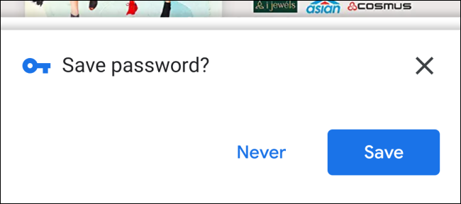 Chrome for Android Save Password Prompt