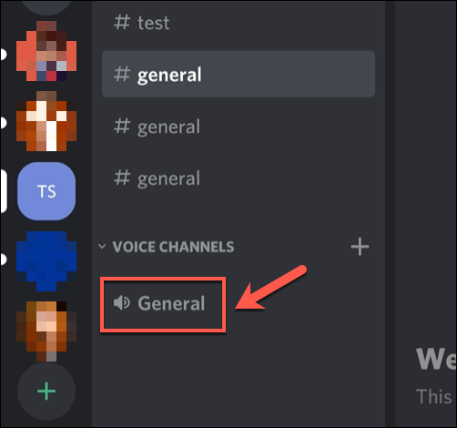 In the Discord channel list, press and hold the voice channel name.
