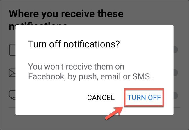 To disable friend suggestions, tap "Turn Off" to confirm.