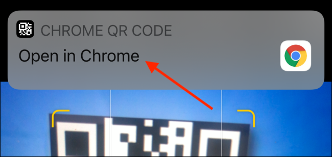 Open QR Code in Chrome Notification from Camera App
