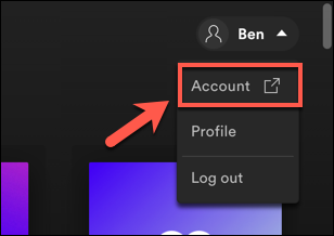 In the Spotify web player (which will load after signing in via the front page), press your account name in the top right, then click &quot;Account.&quot;