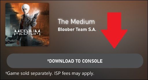xbox app page for the medium with download button