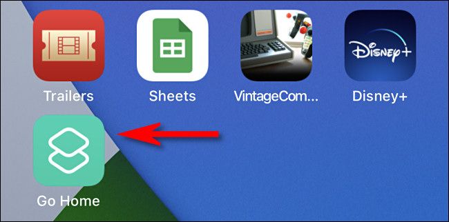 Tap the "Go Home" icon on your home screen to run the shortcut.