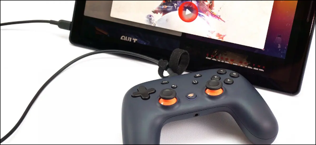 stadia controller with USB cable