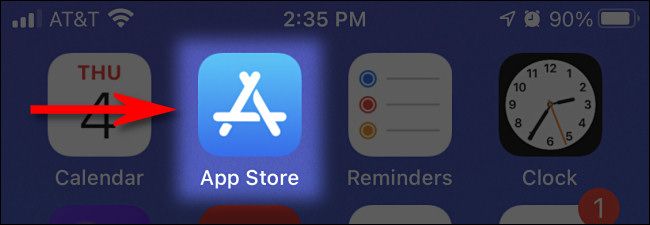 Launch the App Store by tapping its blue icon.