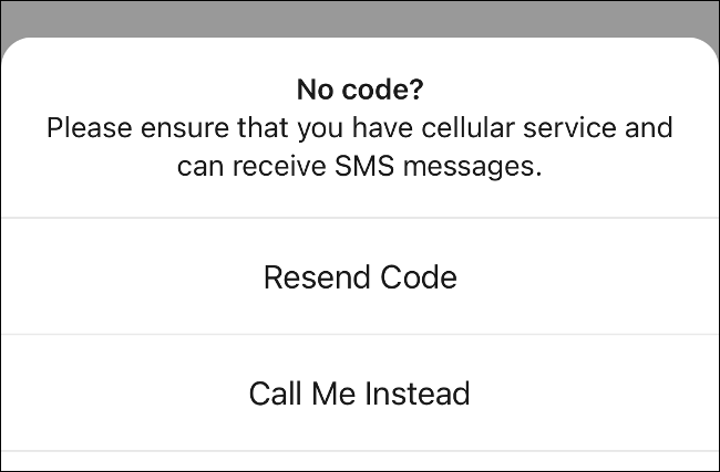 Request Signal code via phone
