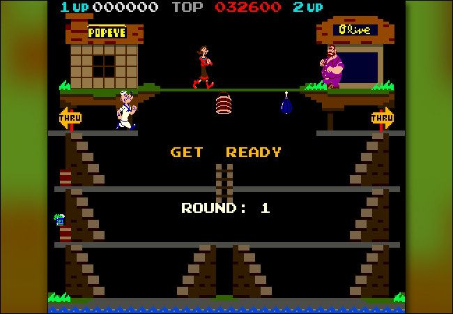A screenshot of Nintendo's Popeye
