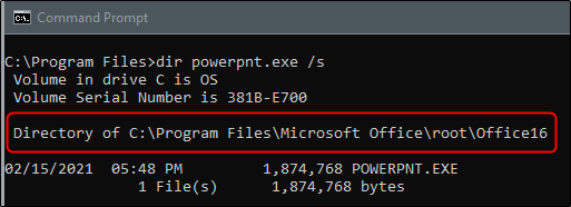 powerpnt.exe file location