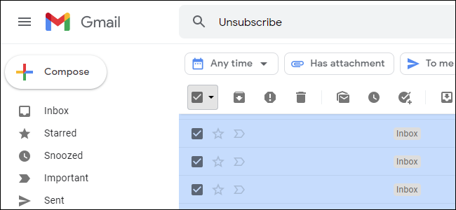 Searching for &quot;Unsubscribe&quot; in Gmail.