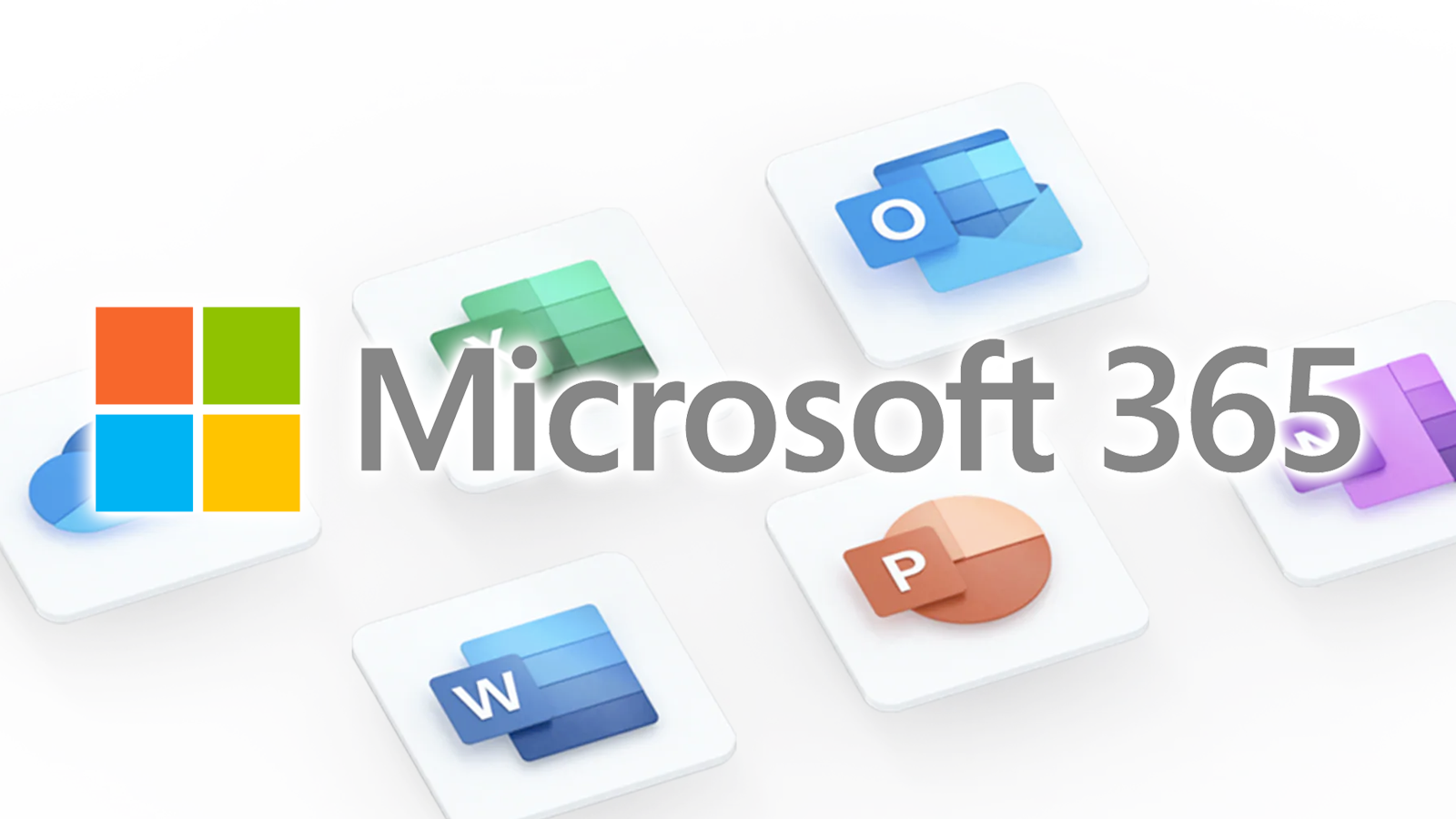 The Microsoft 365 logo over a white background.