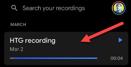 select a recording