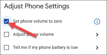 set phone volume to zero