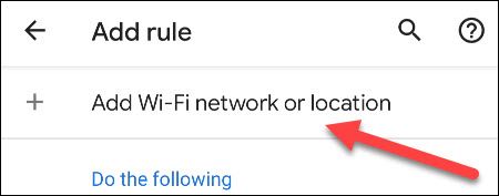 add wifi network or location
