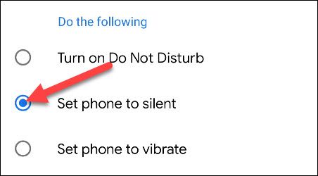 select set phone to silent