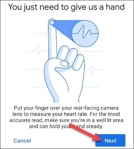 tap next to use finger