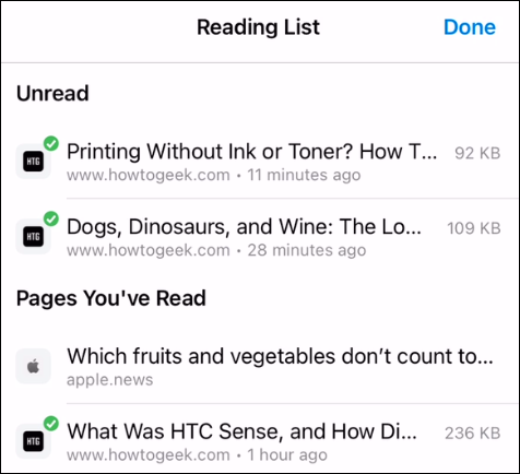 Reading List layout