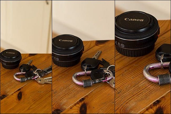 Field of view comparison of a 50mm lens on a full frame, APS-C, and Micro Four Thirds camera