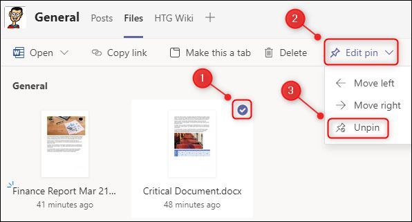 How to Pin a File in Microsoft Teams
