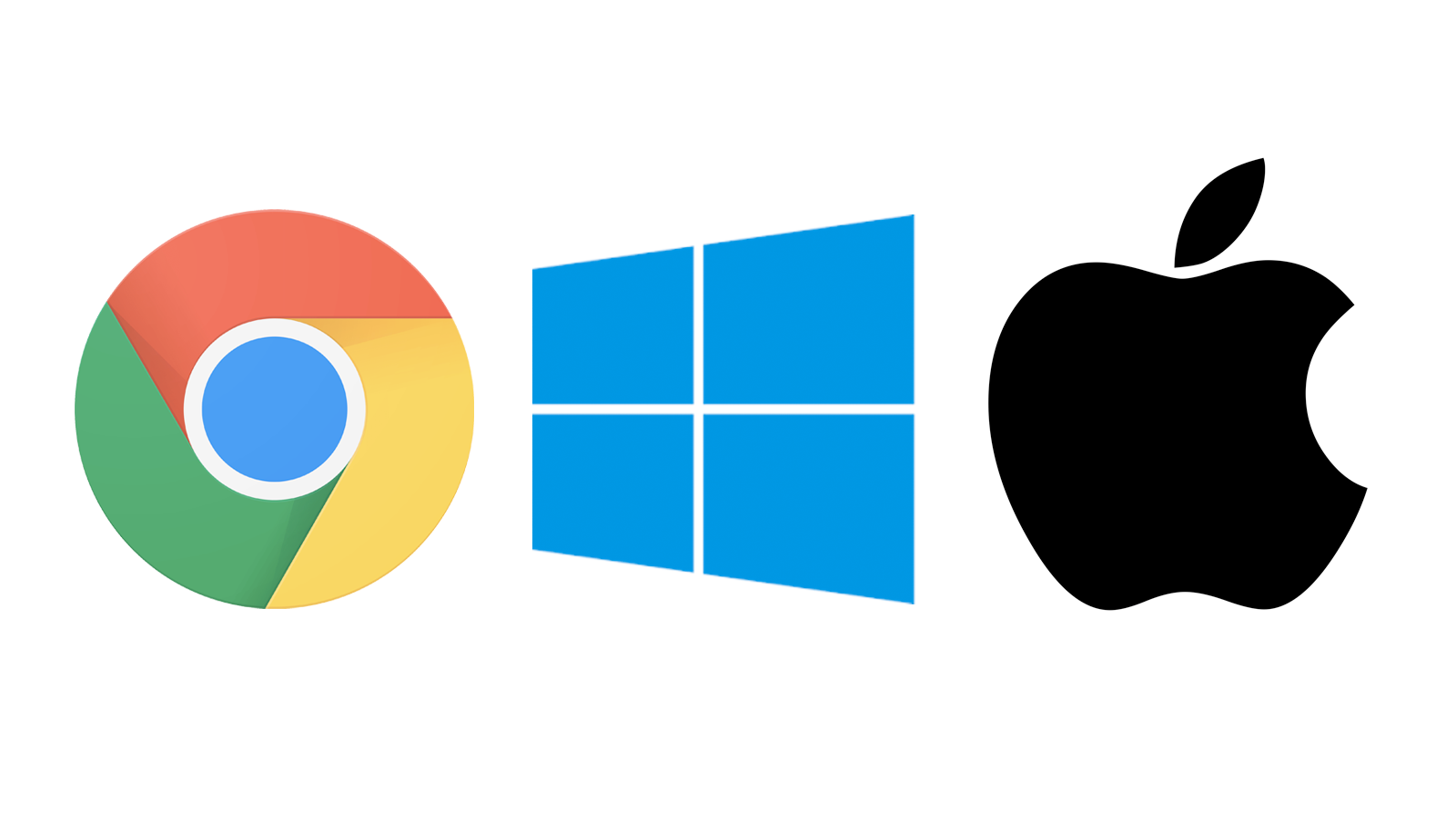 Google, Microsoft, and Apple logos.