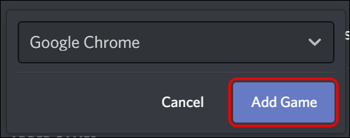 Add Game Button in Discord