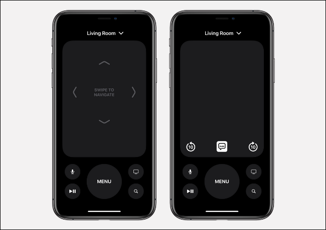 Apple TV Remote Interface on iPhone