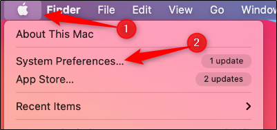 Apple start menu icon and menu options