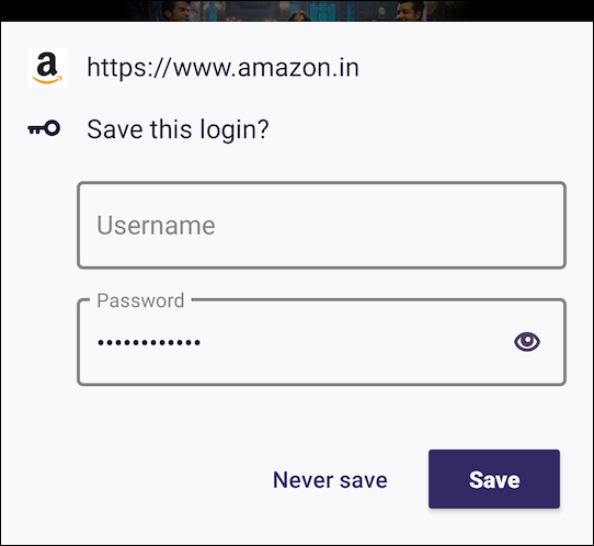Firefox for Android Save Login Prompt