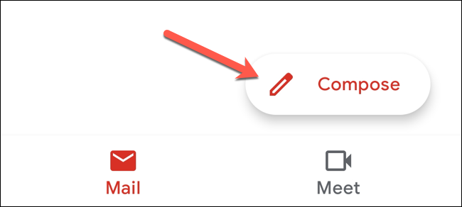 In the Gmail app, tap the "Compose" button.