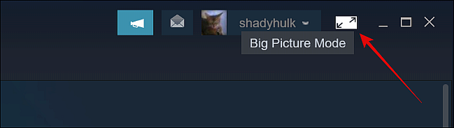 Open Big Picture Mode in Steam