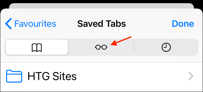 Reading List Tab in Bookmarks