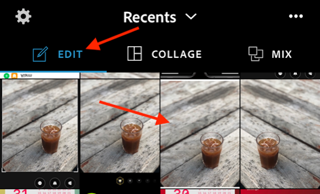 Select Photo to Flip from Photoshop Express