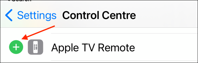 Tap Plus Next to Apple TV Remote