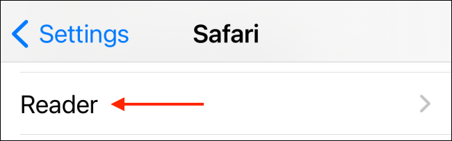 Tap Reader from Safari