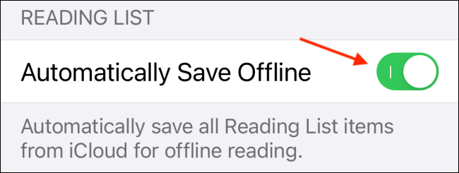 Tap To Enable Offline Reading List