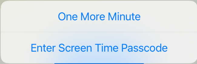 Extend app limit by a minute on iOS