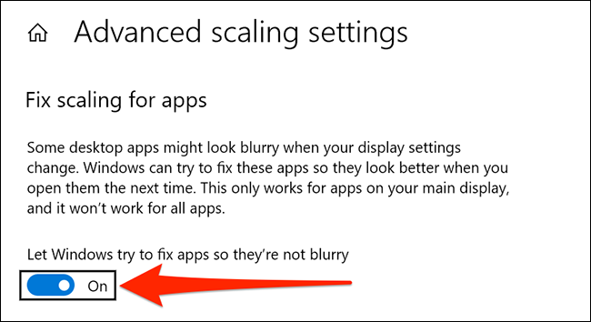 Automatically fix blurry apps