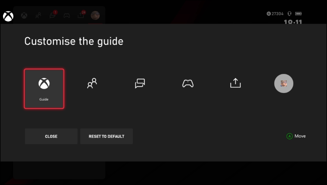 Customize the Xbox Guide