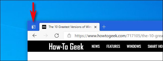 In Microsoft Edge, click the vertical tabs button to open the vertical tabs column.